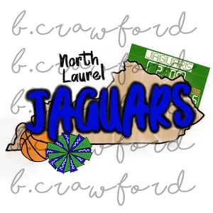 North Laurel Basketball Sublimation Design - 300 DPI
