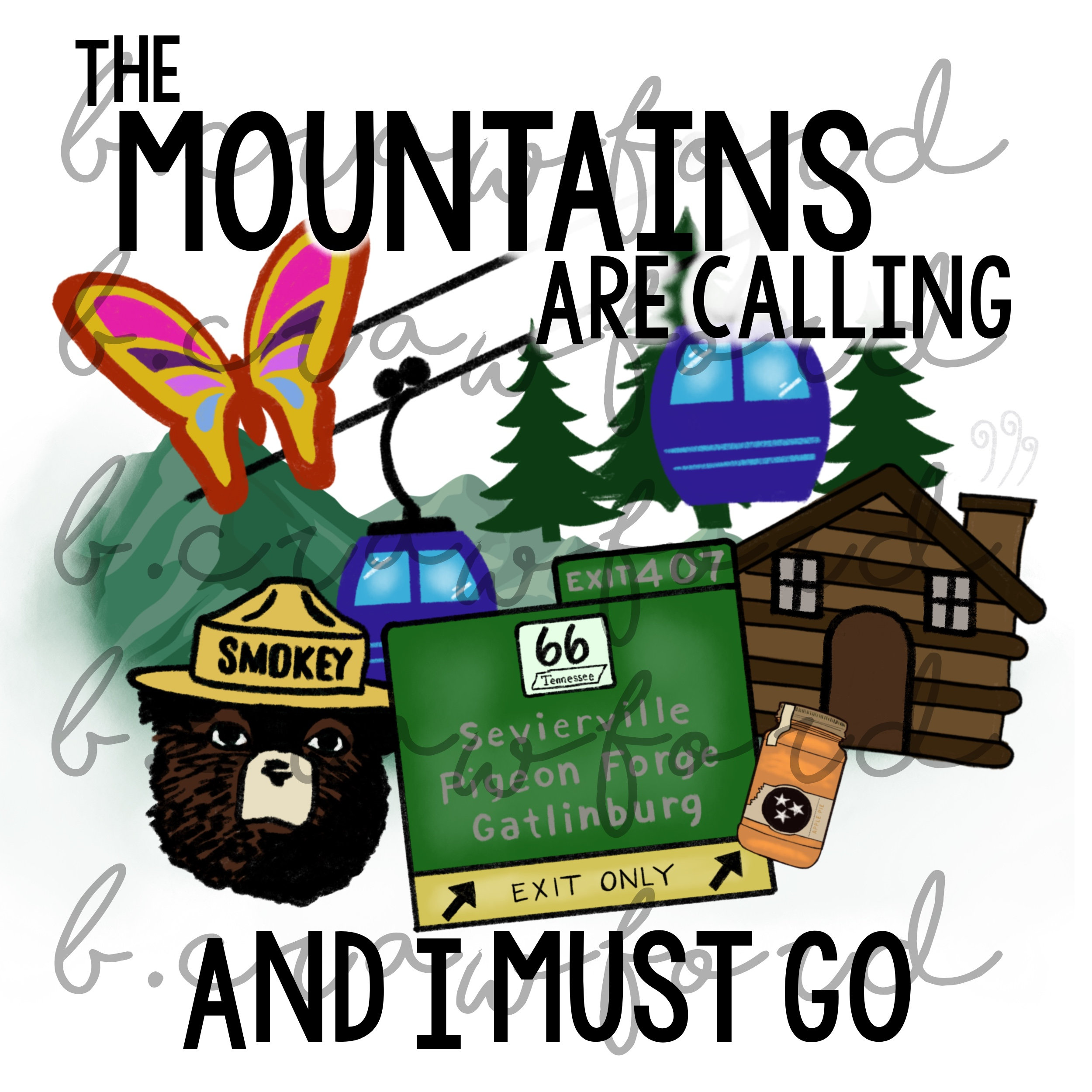 Buckle-Down Hundeleine „The Mountains Are Calling“ – 1,5 M Lang, Bedruckt, Robust