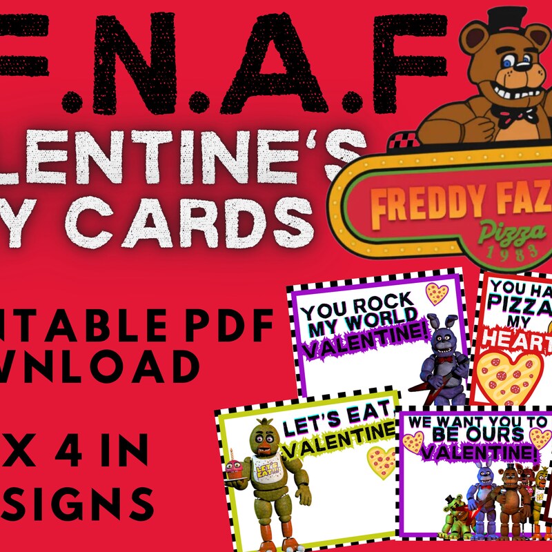 Five Nights at Freddys Valentines Day Cards - Etsy