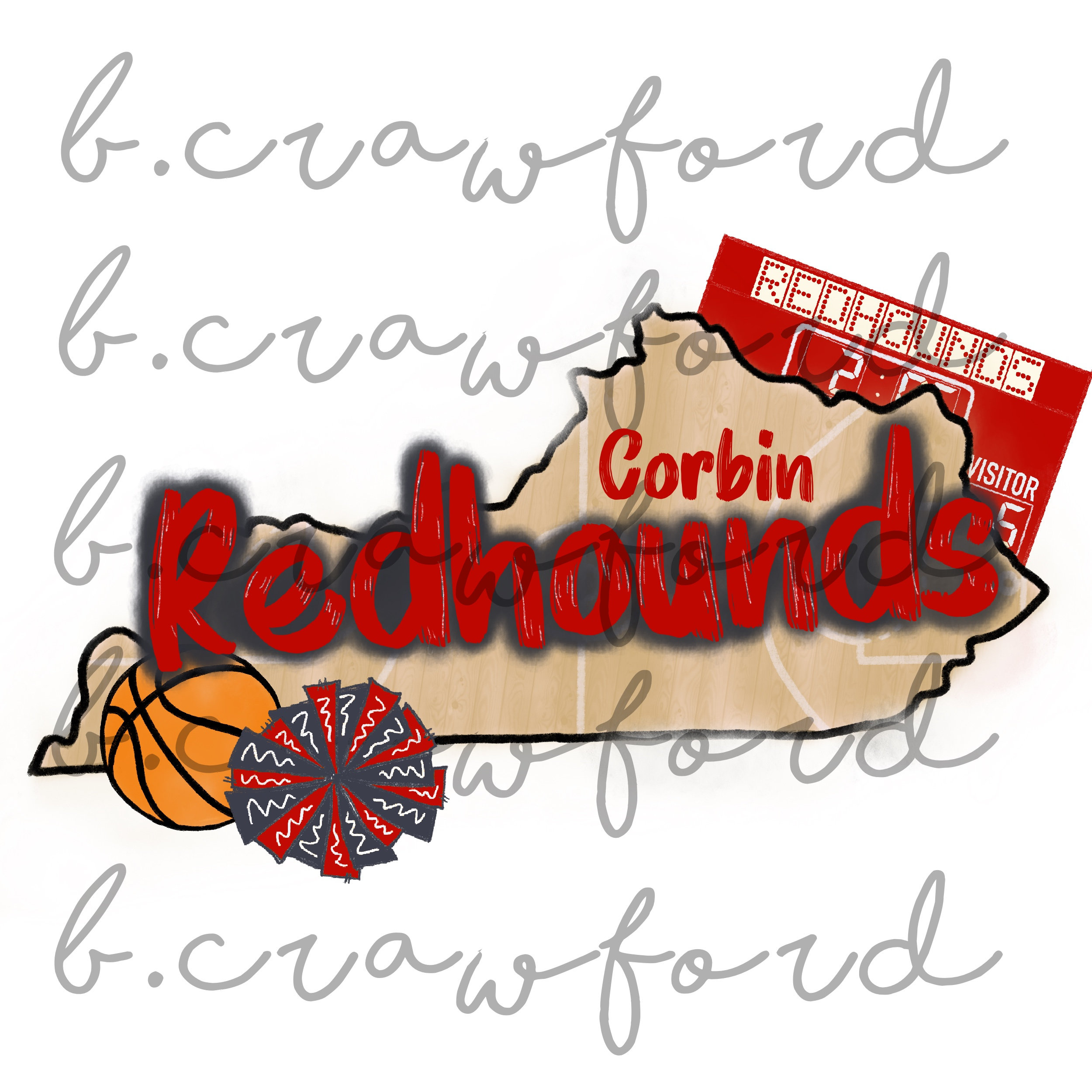 Corbin Basketball Sublimation Design - 300 DPI - Etsy