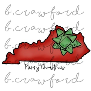 Kentucky Christmas Present Sublimation Design-300 DPI