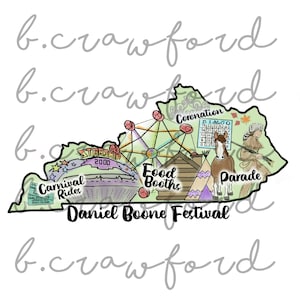Daniel Boone Festival Sublimation Design - 300 DPI