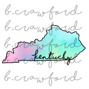 Kentucky Watercolor Sublimation Design - 300 DPI