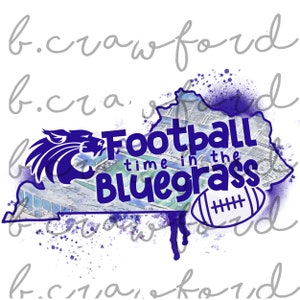 Football in the Bluegrass KY Sublimation Design KY - 300 DPI