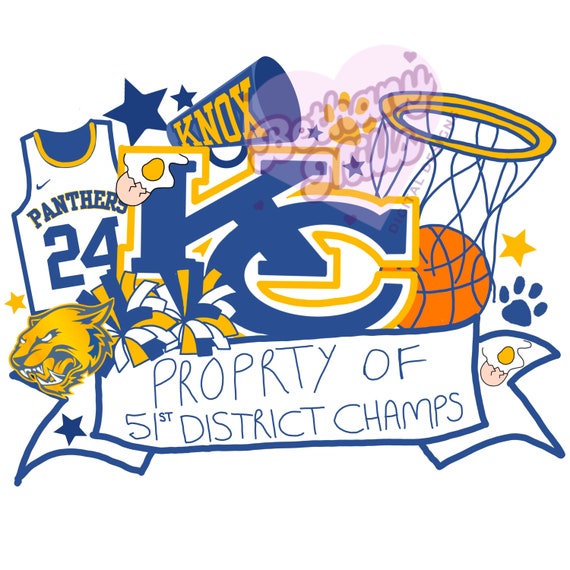 Knox Central Panthers Basketball 2024 District Champs Sublimation