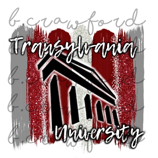 Transylvania University Paint Strokes Sublimation Design - 300 DPI