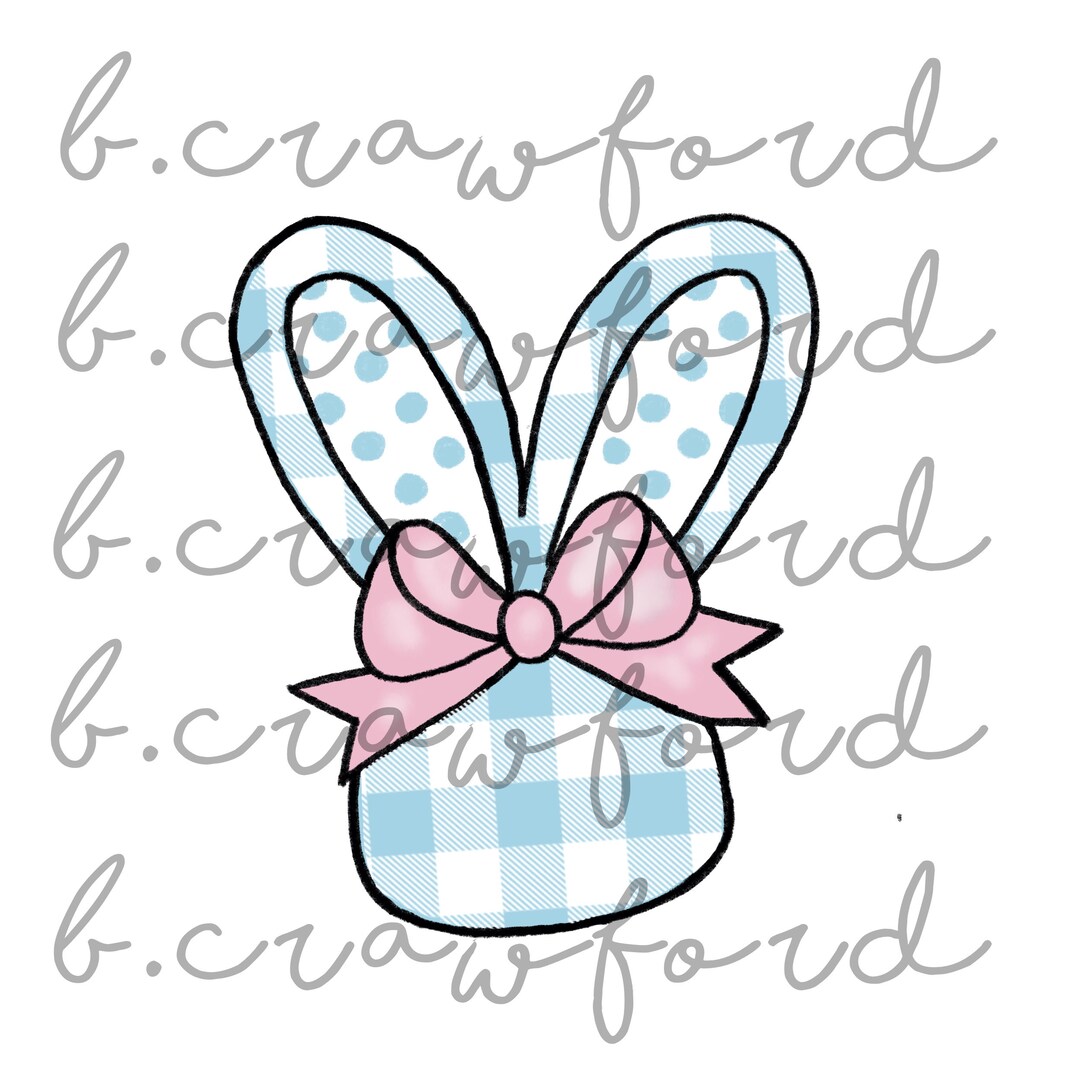 Buffalo Plaid Pastel Easter Bunny Sublimation Design - 300 DPI - Etsy