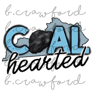 Coal Hearted Kentucky Sublimation Design - 300 DPI