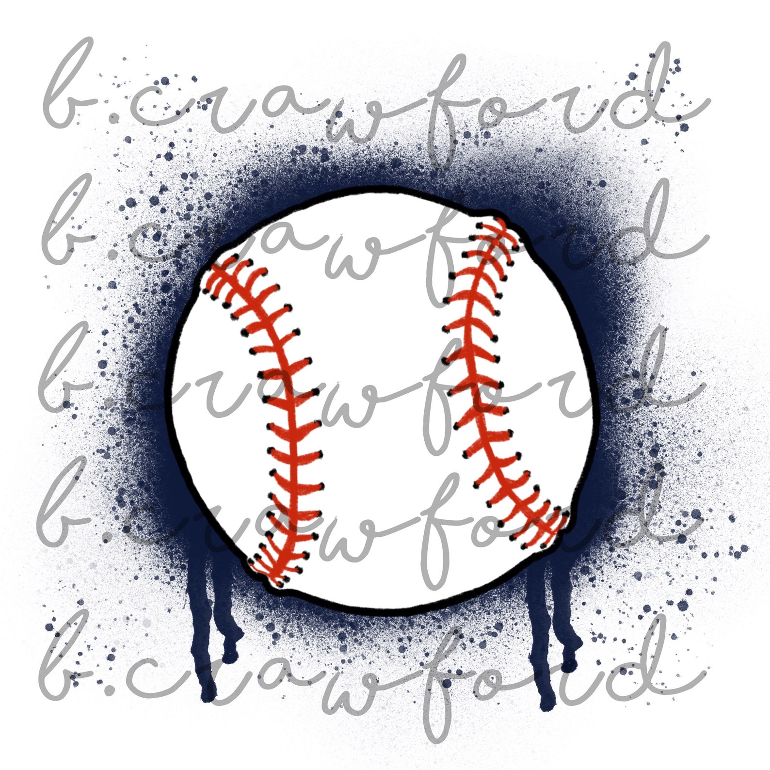 Ink Splatter Baseball Baseball Splatter Sublimation Design 300 DPI | Etsy