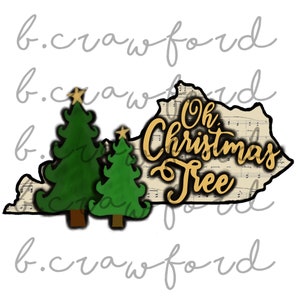 Oh Christmas Tree KY Sublimation Design - 300 DPI