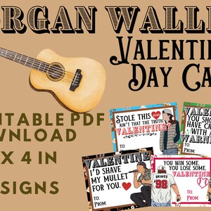 Wallen Lyrics Valentijnsdagkaarten - Afdrukbare digitale download