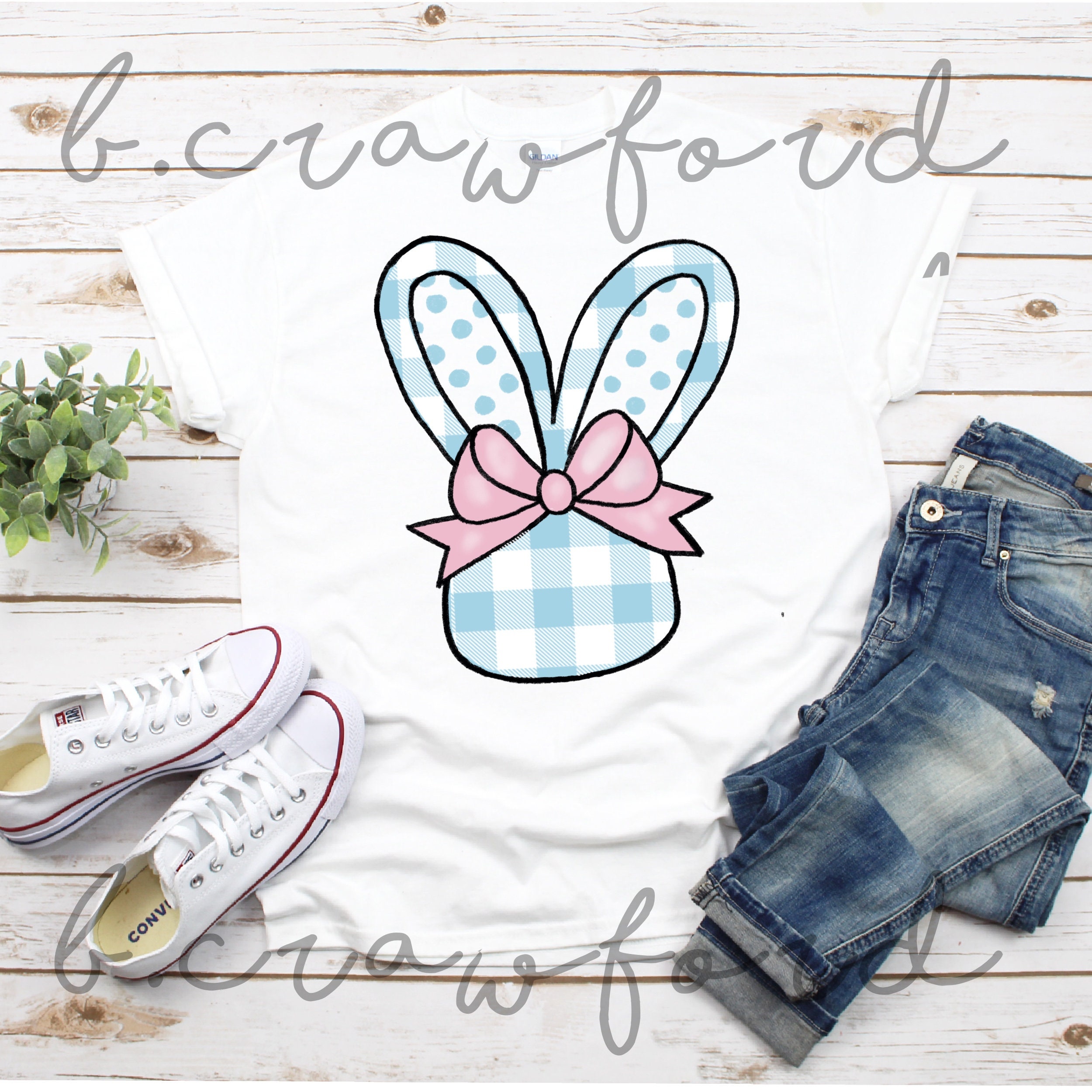 Buffalo Plaid Pastel Easter Bunny Sublimation Design - 300 DPI - Etsy