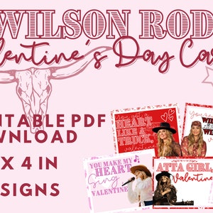 L Wilson Letras Tarjetas de San Valentín - Descarga digital imprimible