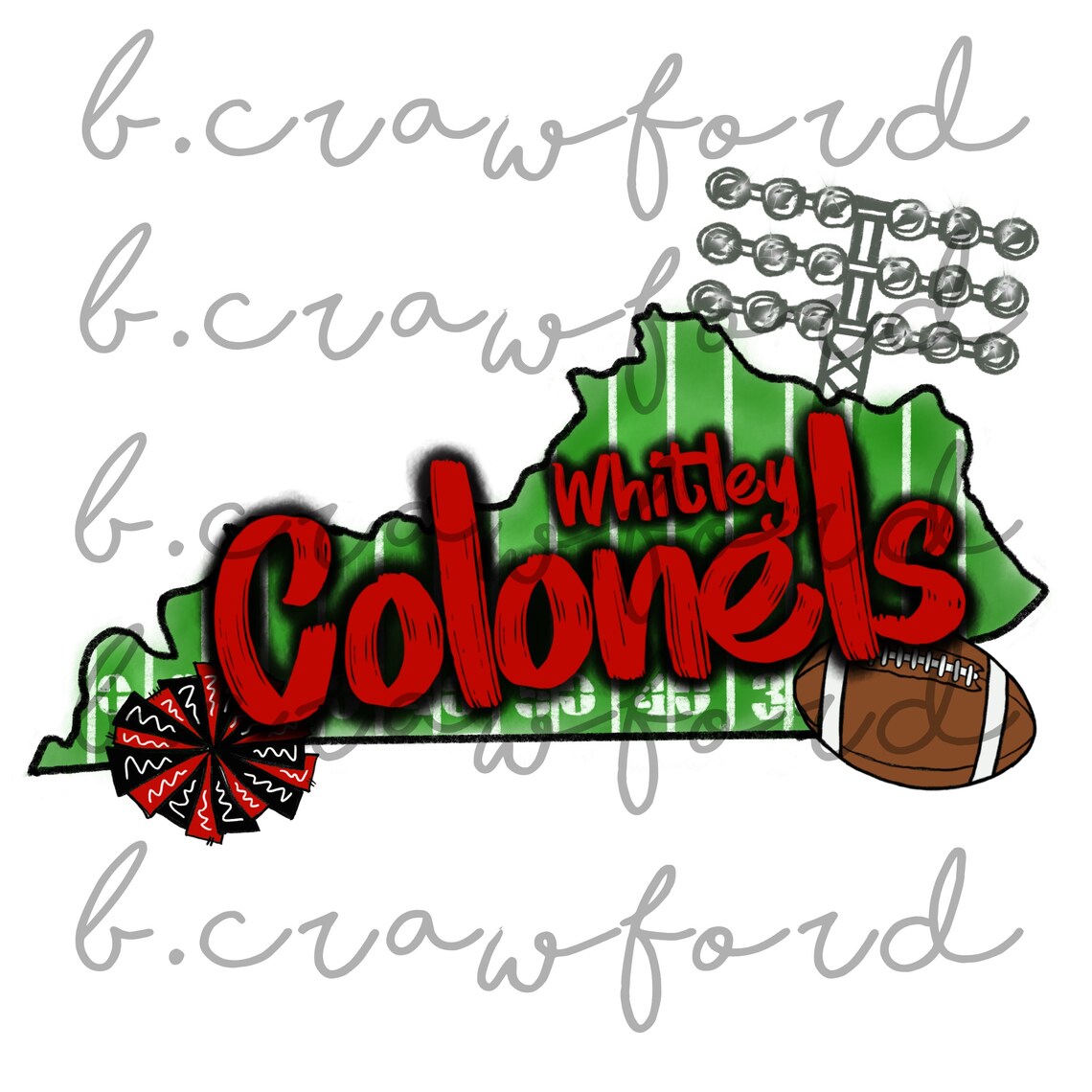 Whitley Colonels Kentucky Sublimation Design 300 DPI Etsy