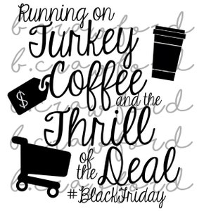 Laufen auf Der Türkei Black Friday Sublimation Design - 300 DPI