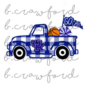 Kentucky Wildcats Basketball Truck Sublimation Design - 300 DPI