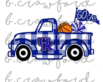 Kentucky Wildcats Basketball Truck Sublimation Design - 300 DPI