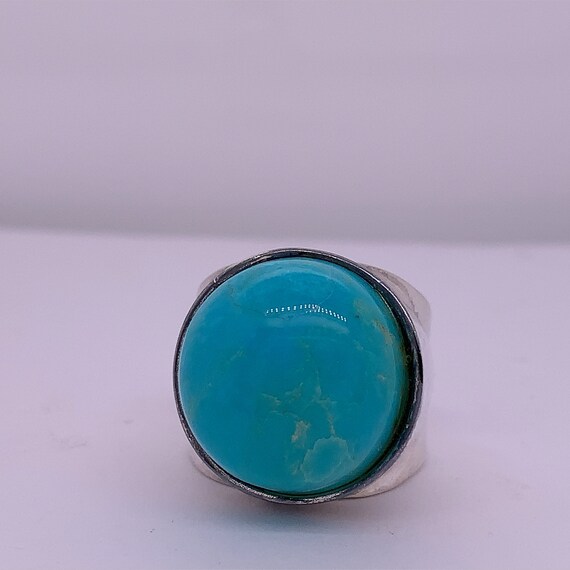 51# Sterling Silver Turquoise Orb Ring - image 3