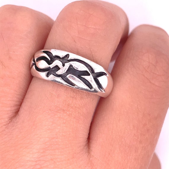 Vintage Intricate 925 Sterling Silver Ring
