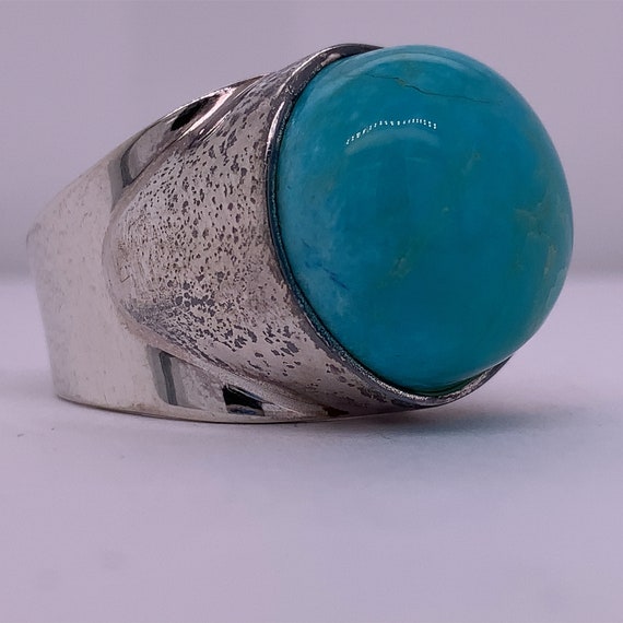 51# Sterling Silver Turquoise Orb Ring - image 4