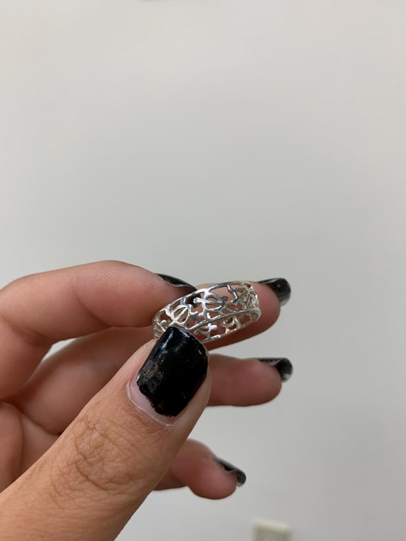 111# Sterling Silver Turtle Design Ring - image 1