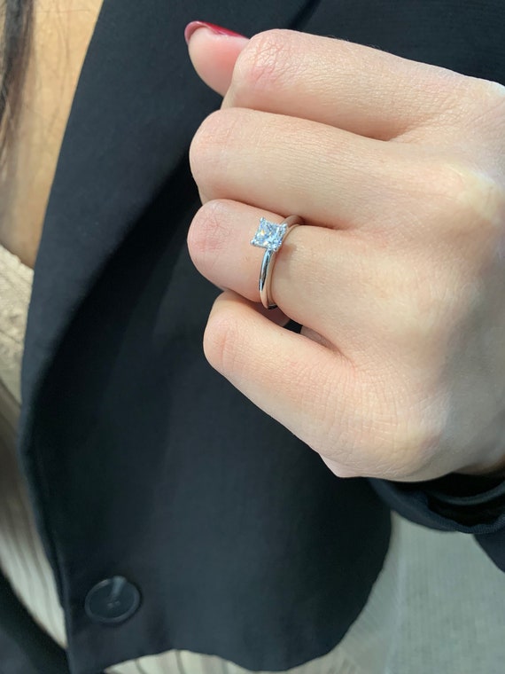 Tiffany & Co. Princess-Cut Diamond Engagement Ring