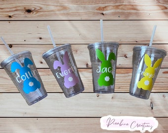 Holographic personalized kids Easter cups