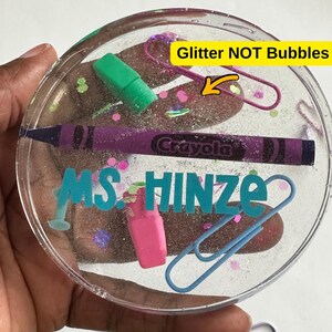 Teacher Appreciation Gift | Handmade Resin Coaster | Unique Thank You Gift for Teachers | Desk Decor | End of Year Teacher Gift
