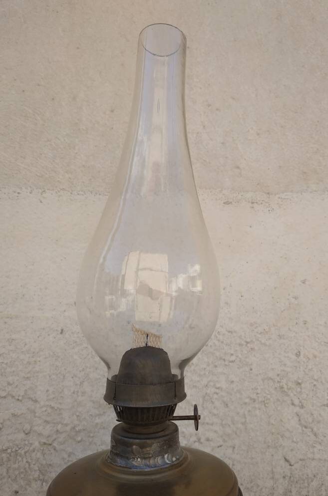 Antique Copper Oil Lamp Greek Oil Lamp Pitsos Greek Company Etsy