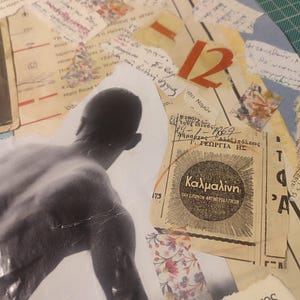 Arte originale collage di carta su cartone Libera associazione di immagini vintage Arte murale estetica retrò Collage di tecniche miste Collage senza cornice Arte