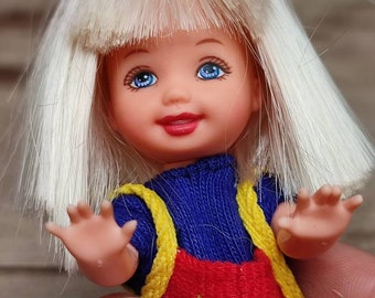 1990's Mattel Kelly Lil friends Vintage mini size Barbie collectible doll Kelly doll Baby sister Barbie Kelly doll club Mattel Barbie Kelly