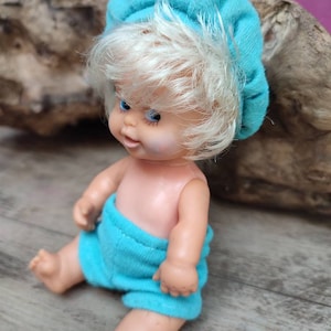 Vintage Rubber Doll Poupee Vintage toy doll Vintage boy figure doll Dressed boy doll Antique Collectible doll Nursery decor Children&#39;s room