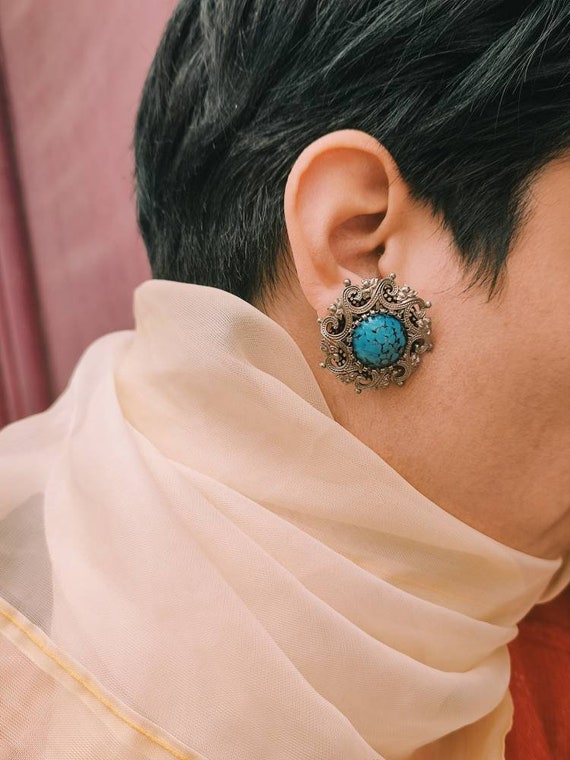 Vintage boho earrings Ethnic Jewelry Navajo earri… - image 8