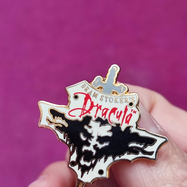 Bram Stockers Dracula enamel pin Happy meal Blood sucker pinback button Vampire lovers accessories Halloween party outfit Horror film pin