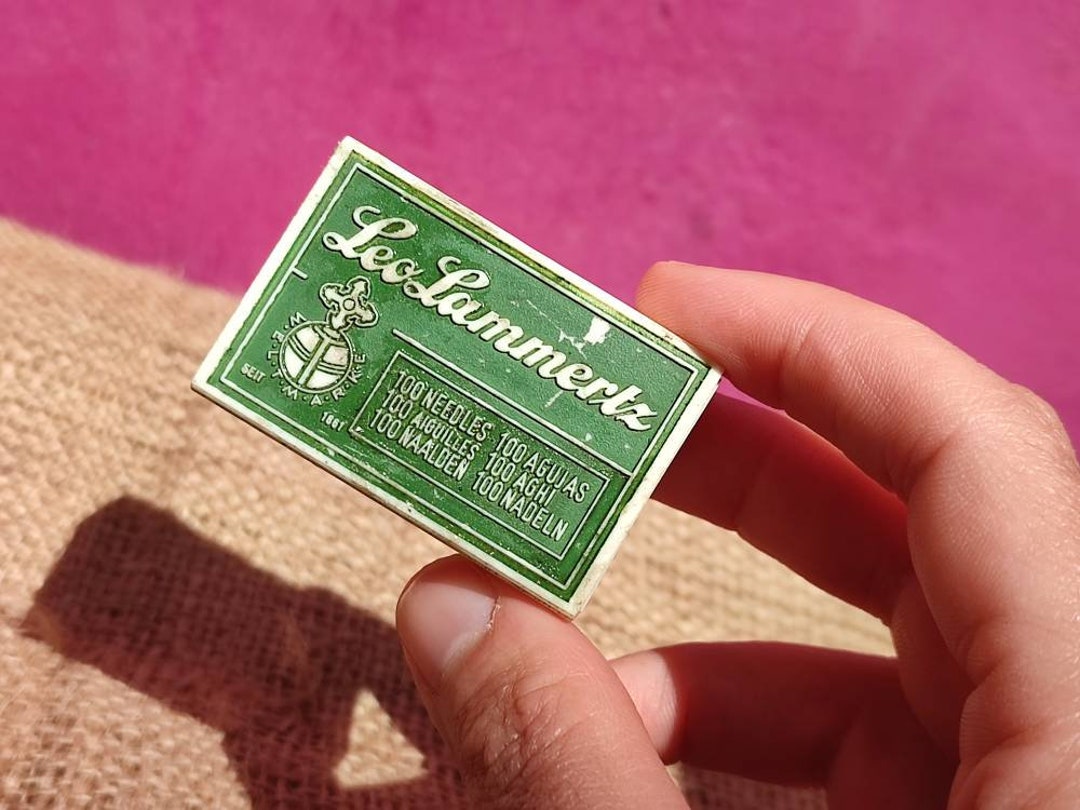 Vintage Sewing Machine Needles Circa 1960s Leo Lammertz Antique Box With Needles Sewing Machine