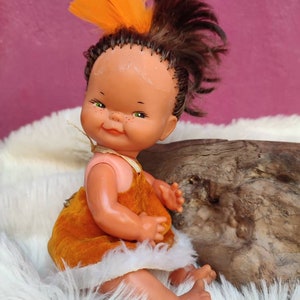 Vintage Native American doll Vinyl doll Retro fashion doll made in Greece Sarlot doll Dolls of the world Collector Edition Vtg fashion doll