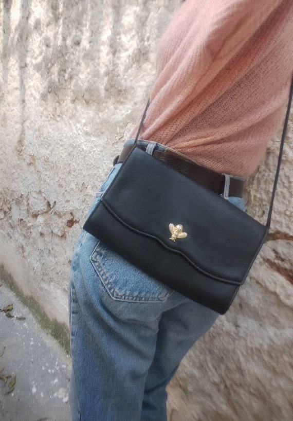 Vintage 70er Jahre Tasche Bienentasche Clutch Handtasche