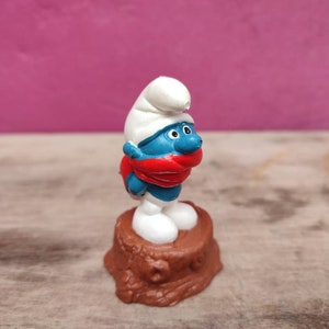 Vintage pencil sharpener Smurf figure toy sharpener Office and school supplies Collectible sharpener for kids TV character action figure Vtg