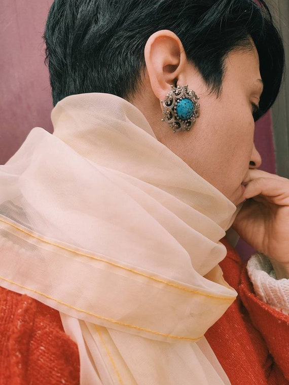 Vintage boho earrings Ethnic Jewelry Navajo earri… - image 7