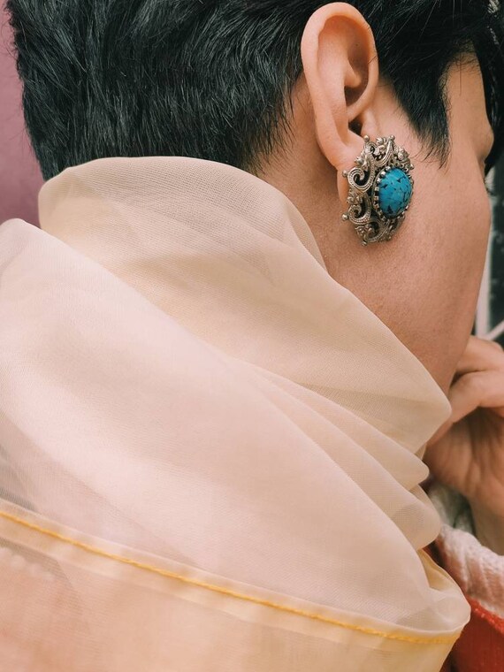 Vintage boho earrings Ethnic Jewelry Navajo earri… - image 6