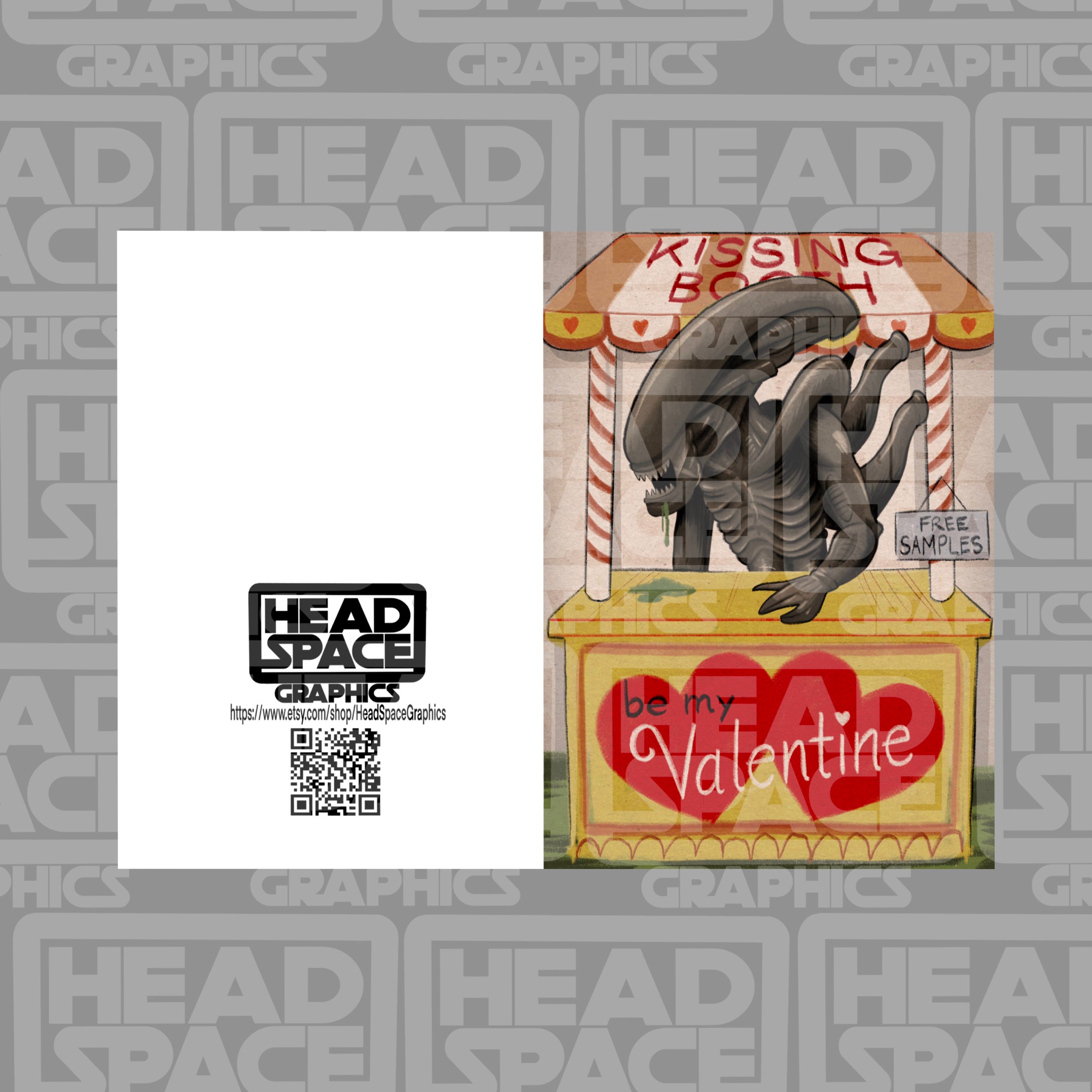 Alien Xenomorph Inspired Vintage Style Valentines Day Card 2 Pack - Etsy