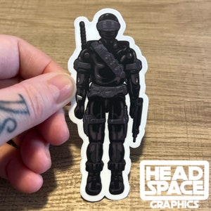 GI Joe Snake Eyes Action Figure Vinyl Decal