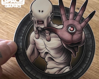 The Pale Man From Pans Labrynth Inspired Horror Movie Vinyl Sticker