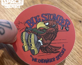 Alien Colonial Marines Dropship Nose Art Bugstomper Inspired Vinyl Sticker