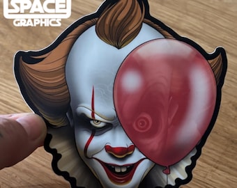 Pennywise The Clown From It Inspired Horror Movie Vinyl Sticker