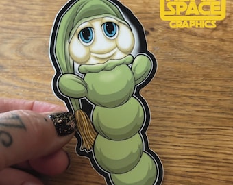 Glo Worm Vintage Toy Inspired Vinyl Sticker