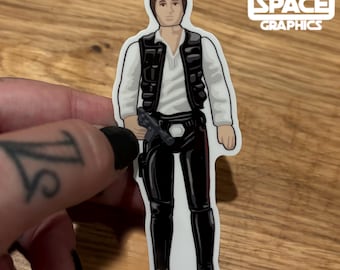 Star Wars Vintage Han Solo the Scruffy Looking Nerf Herder Inspired Action Figure Vinyl Decal