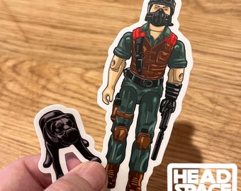 GI Joe Dog Handler Mutt and Junkyard Action Figure Vinyl Decals