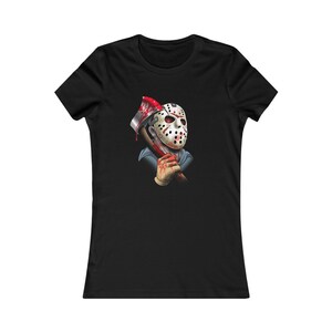 Womens Jason Voorhees Friday The Thirteenth Horror Movie Tshirt