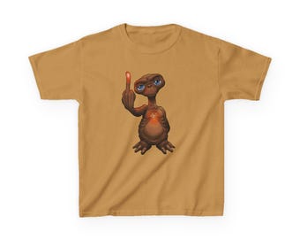 ET Middle Finger Tshirt | Alien Illustration, Movie Parody
